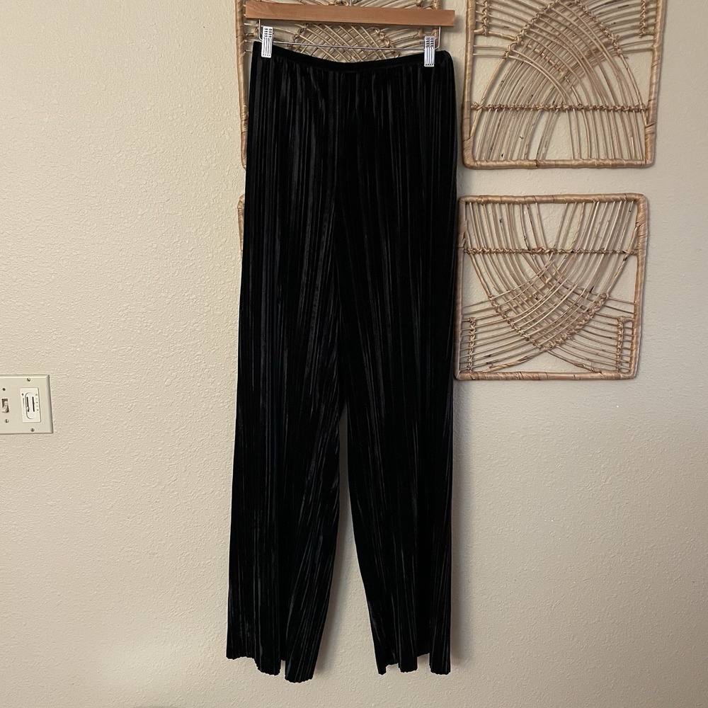 Sabina Musayev x Madewell Lotem‎ Wide Leg Pleated Cocktail Pants Black S NWT B23 - Picture 6 of 12